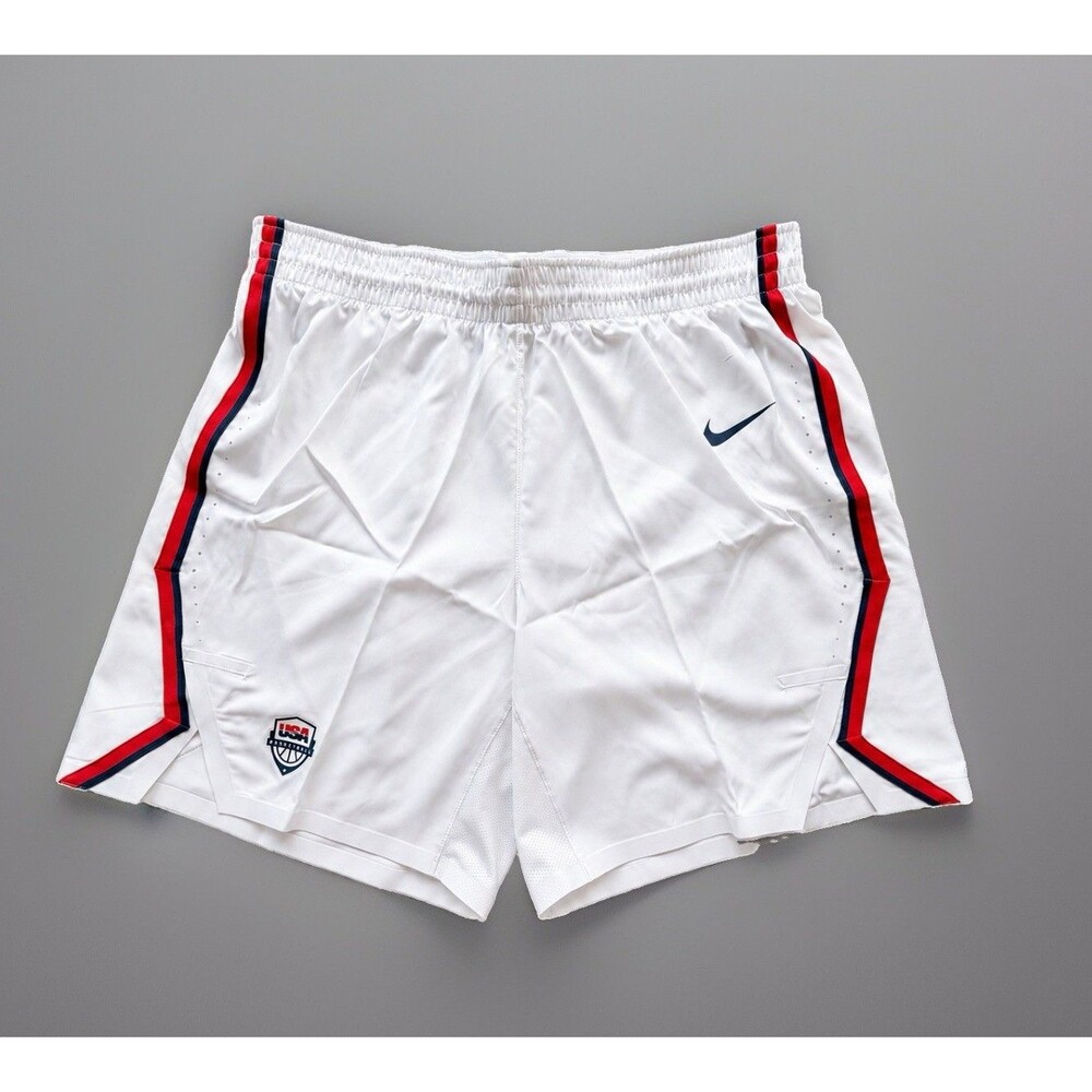 NIKE USA BASKETBALL Olympic Team Issued Shorts SIZE 36 AR1330-XXX White Blue Red